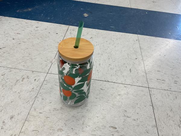 Mainstays by Becky G. & Alejandra 20-Ounce Acrylic Can Shape Tumbler  Orange Tile Pattern