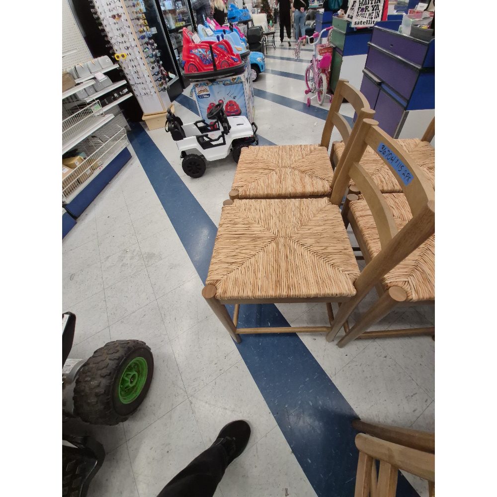 Unbranded Chairs - Rattan Seat, Wooden Frame, Set of 4