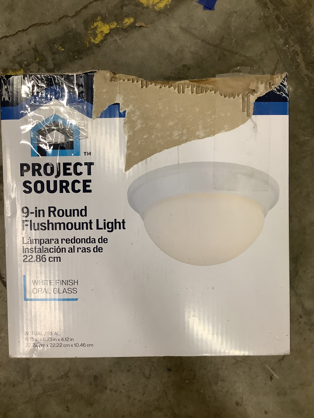 PS 8.75IN 1LT WHT MOD DOME FLUSH