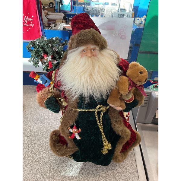 Unique Christmas Santa Claus Figure - Plush Teddy Bear & Nutcracker Retail $75.00