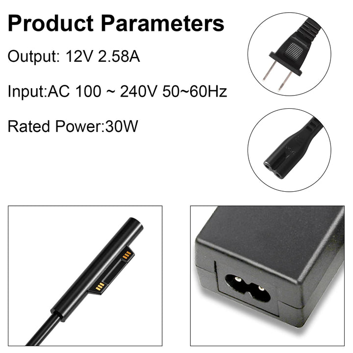 Surface Pro 3 Pro 4 Charger 36W 12V 2.58A for Microsoft Windows Surface Pro 3 Pro 4 Tablet 1625 Adapter