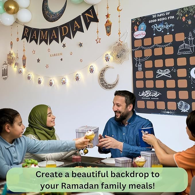 Eid Decorations JUMBO Set + Ramadan Decor and Activities, Eid Gifts for Kids, Teens and Families, Stickers, Lights, Balloons & More! ???? ??? ?????? Retail $49.00