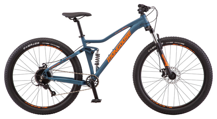 Mongoose Ledge X1 Mountain Bike  27.5-in. Wheels  Adults Ages 14+  7 Speeds  Teal
