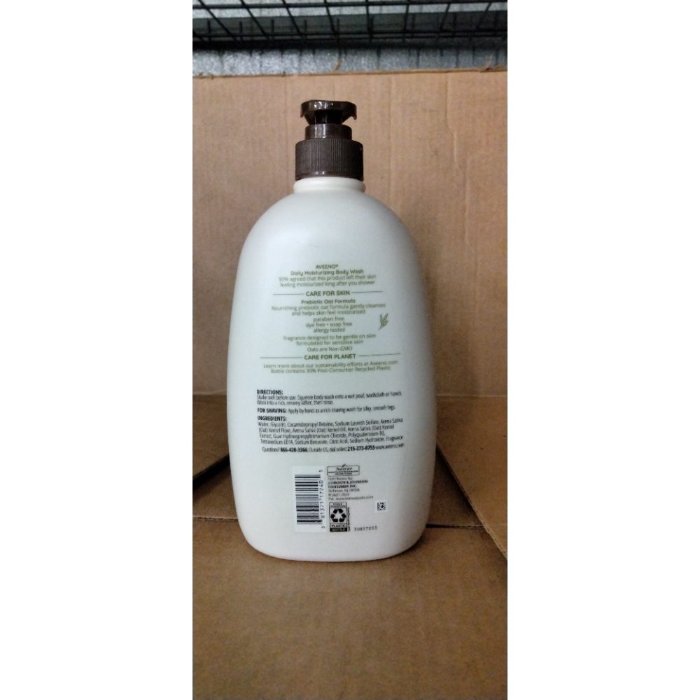 Aveeno Daily Moisturizing Body Wash for Women and Men for Dry & Sensitive Skin, Paraben, Soap & Dye-Free, Gentle Shower Cleanser, Dermatologist Recommended Brand, Lightly Scented, 33 Fl Oz Retail $8.00