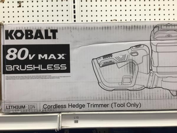 Kobalt 80V MAX Cordless Hedge Trimmer - Brushless, Tool Only Retail $179.00