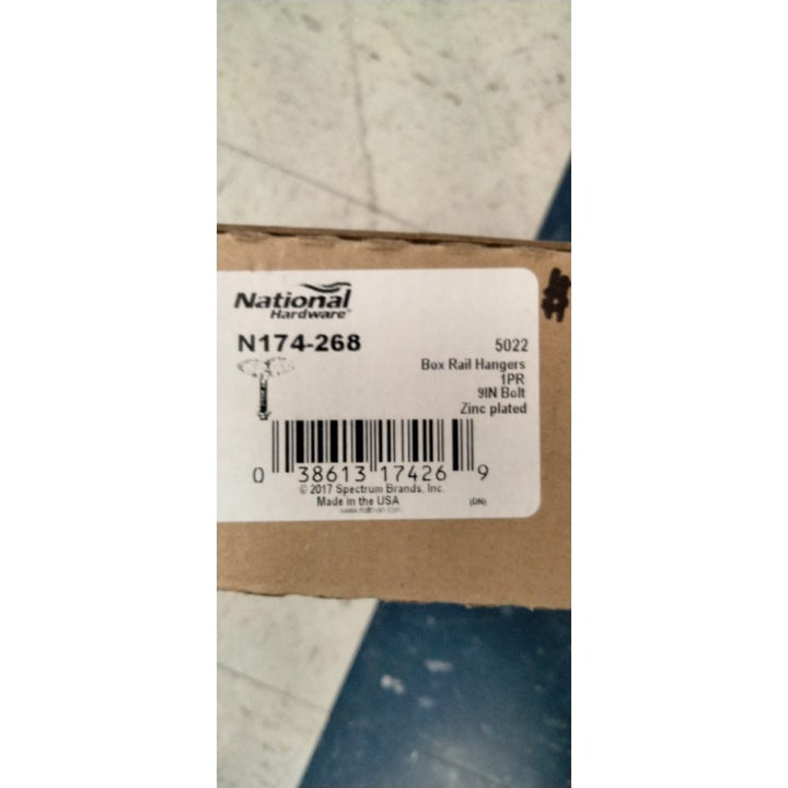 NATIONAL MFG/SPECTRUM BRANDS HHI N174-268 Zinc Rail Hanger with 9" Bolt