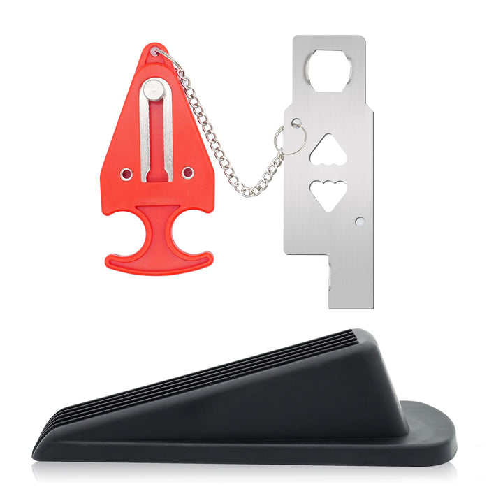 Lingbokai-Hotel Door Locks for Travelers,2 Pack,Dual Protection Security Door Kit, Prevent Unauthorized Entry in Home, Apartment and School,Travel Door Lock for Hotel Rooms