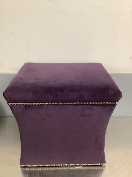 Skyline Furniture Storage Ottoman - Velvet Aubergine Retail $150.00