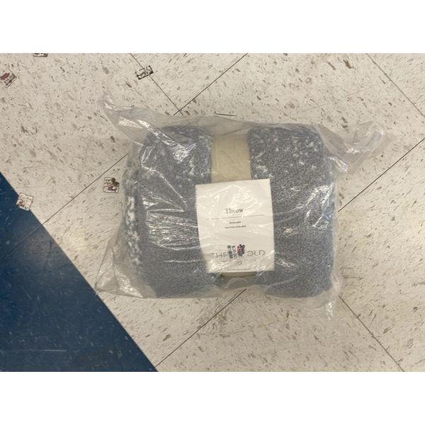 Threshold Throw Blanket, Textured Weave, Gray Retail $30.00