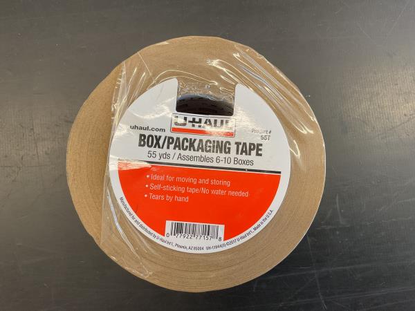 U-Haul Moving Box Paper Tape (Ideal for Moving, Packing, & Storage Boxes) - 1 Roll of 55 Yard Tape - Easily Tears By Hand Retail $11.99