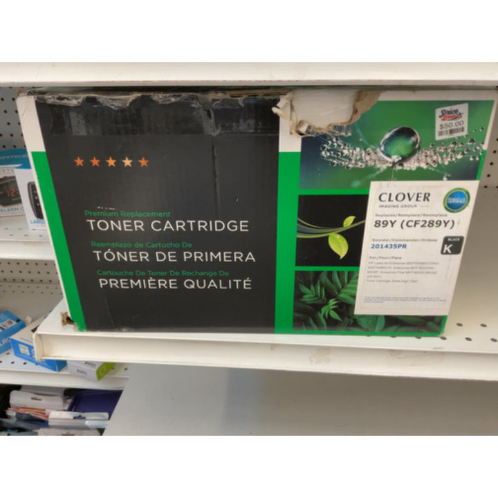 Clover Remanufactured Extra High Yield Toner Cartridge (Reused OEM Chip) Replacement for HP 89Y (CF289Y) | Black, 10.96 x 2.66 x 8.42