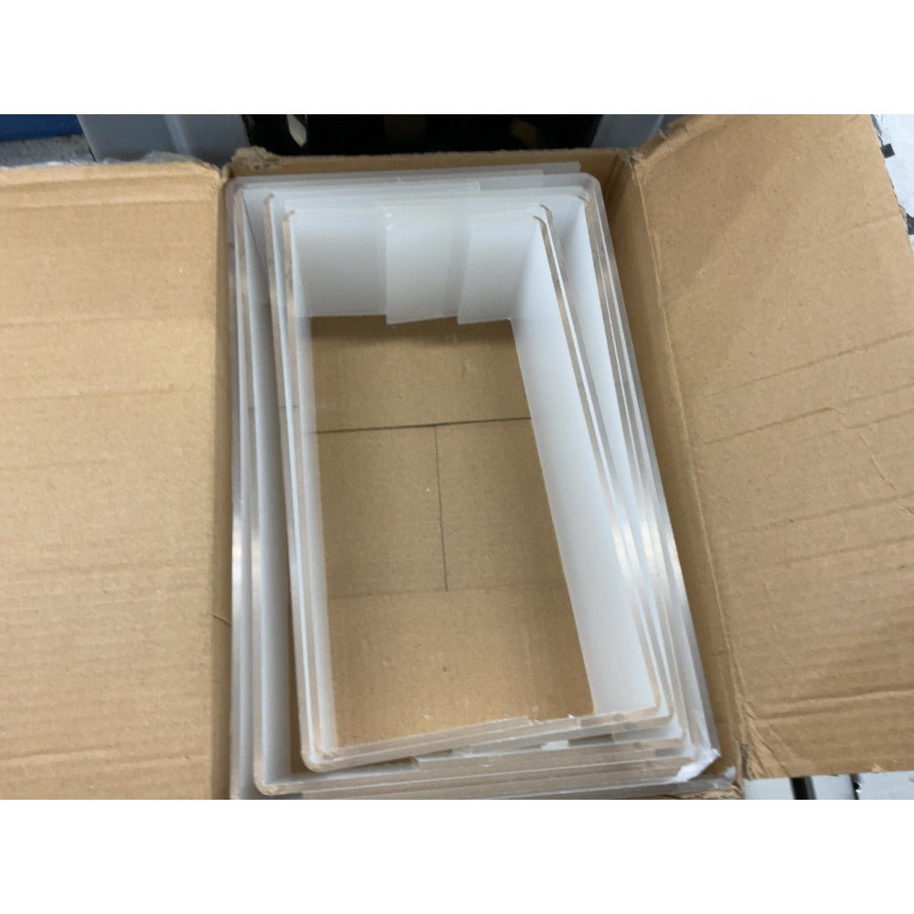 Amazon Packaging Material - Cardboard Box, Plastic Frame Inserts