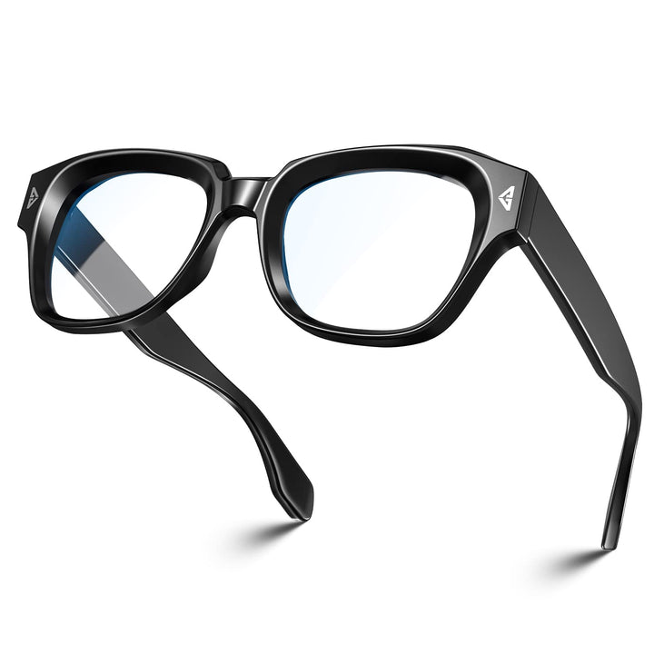 VISOONE Light Weight Square Blue Light Blocking Glasses with Anti Computer Glare for Gaming Women and Men GROUSE