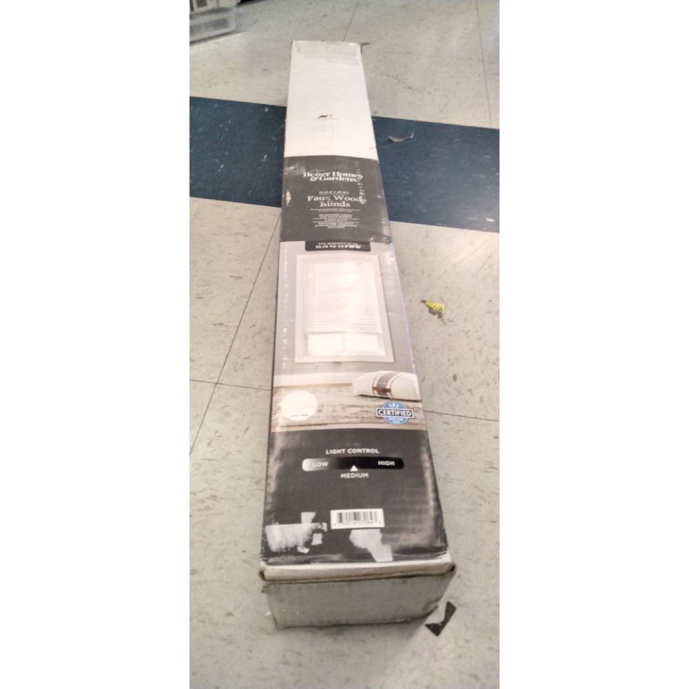 Better Homes & Gardens 2  Cordless Faux Wood Horizontal Blinds  White  34  W X 48  L