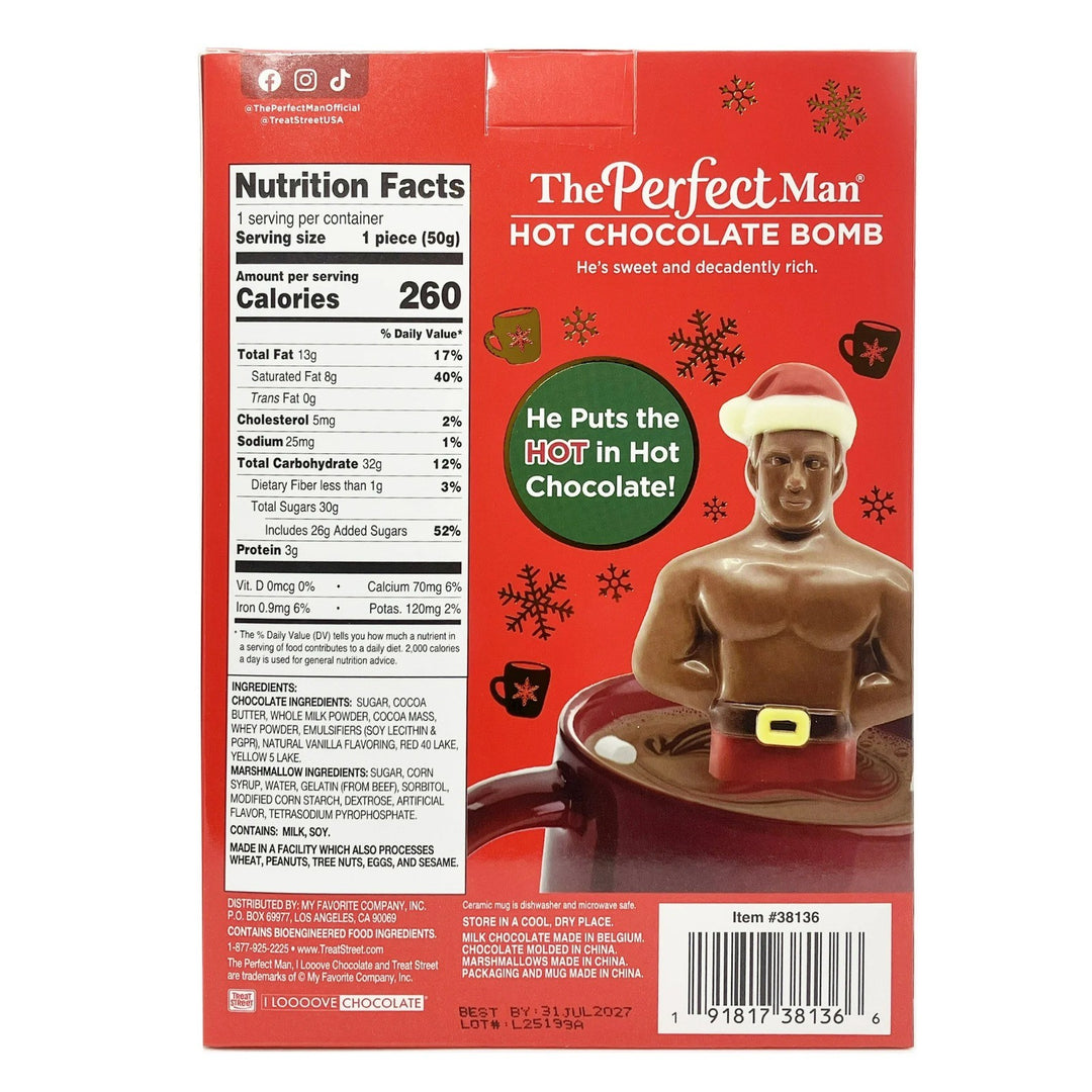 Perfect Man Chocolate Cocoa Bomb Gift Set with Mug Retail $19.00