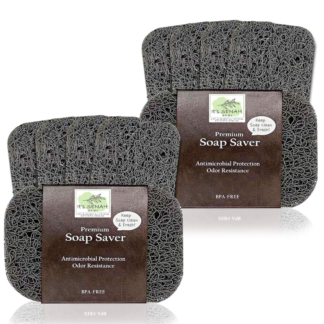 It's Senah [8Pack??] Keep Soap Clean & Fresh Bathroom Soap Dishes, Soap Saver Set | Eco-Friendly, Recyclable | Flexible & Durable Soap Lift | BPA-Free, Non-Slip Bath Soap Holders