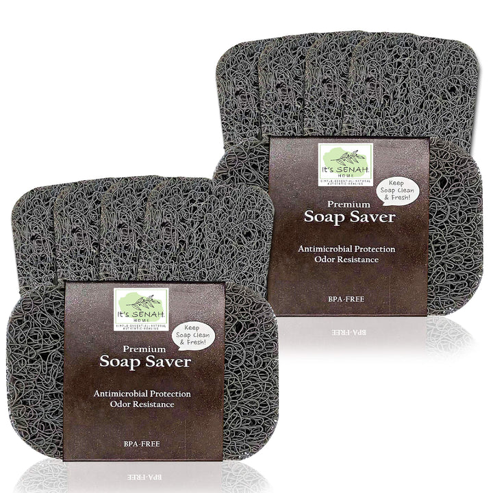 It's Senah [8Pack??] Keep Soap Clean & Fresh Bathroom Soap Dishes, Soap Saver Set | Eco-Friendly, Recyclable | Flexible & Durable Soap Lift | BPA-Free, Non-Slip Bath Soap Holders