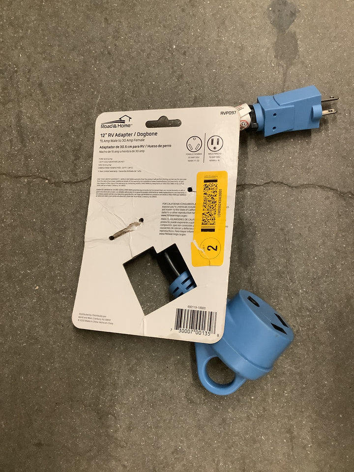 12-IN MALE RV ELECT HOOKUP CORD