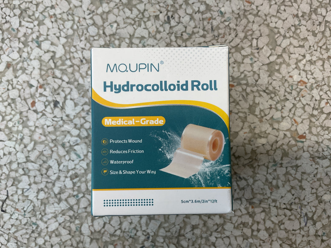 Hydrocolloid roll self adhesive
