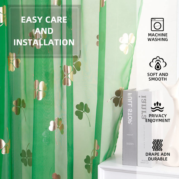 youleyar Silver Foil Print Voile Sheer Curtains, Rod Pocket Top Window Drapes 84 Inches Long, Luxury Metallic Bronzing Treatment Panels for Home Window Decoration, 2 Panels(Polygon,52 W x 84 L)