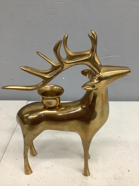 Brass Reindeer Candle Holder Retail $29.99