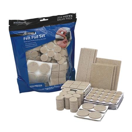 MinnARK Premium Felt Furniture Pads - 233 Pc - Oatmeal Retail $17.00
