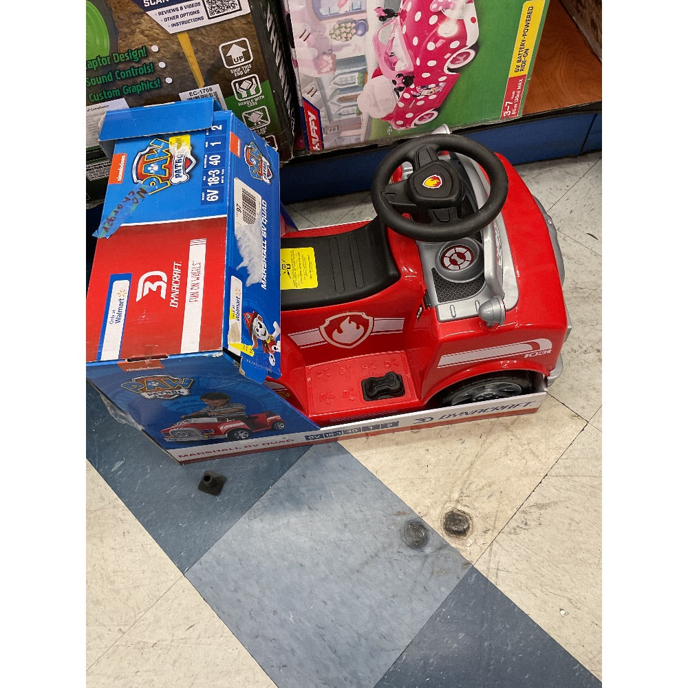Dynacraft Paw Patrol Marshall EV Quad - 6V, Ride-On Toy, Red