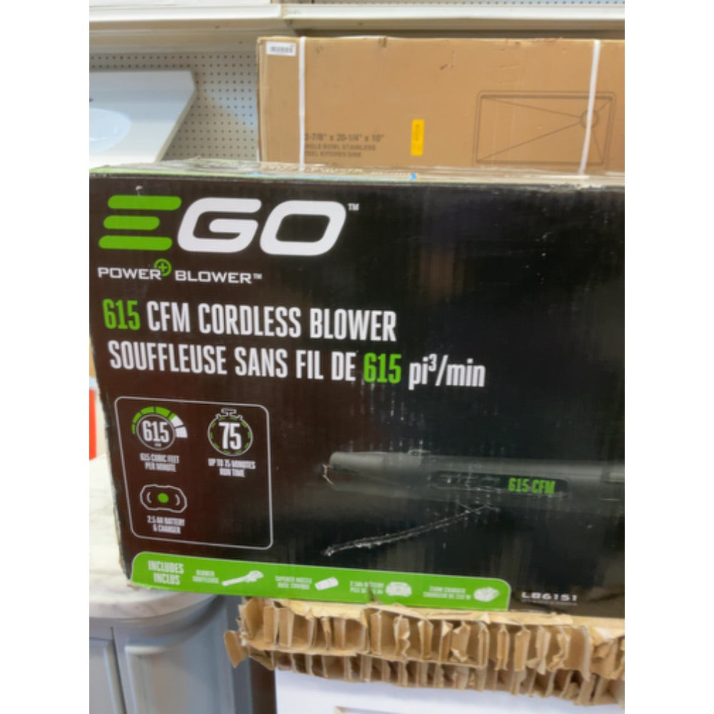 EGO Power+ LB6151 615 CFM Variable-Speed 56-Volt Lithium-ion Cordless Leaf Blower with 2.5Ah Battery and Charger Included