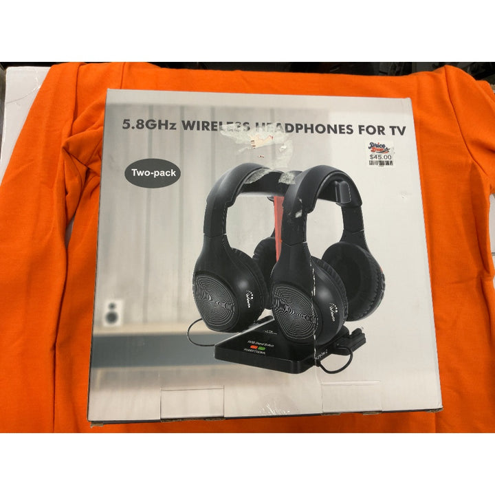 StarGia 5.8GHz Wireless Headphones for TV, Two-Pack