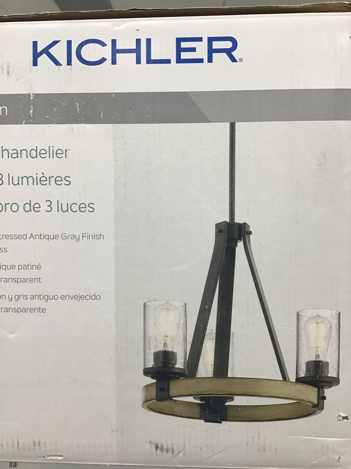 Barrington 3 Light Chandelier Anvil Iron