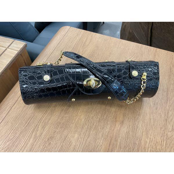 Black Cylinder wine carrier & purse wine opener included also in beige and brown Retail $65.00