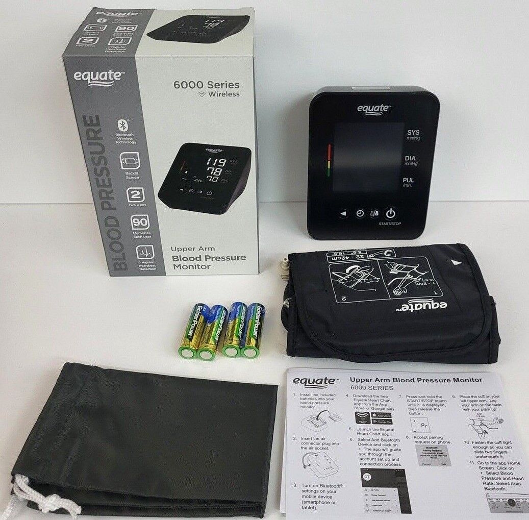 Equate BP-6000 Upper Arm Blood Pressure Monitor with Bluetooth