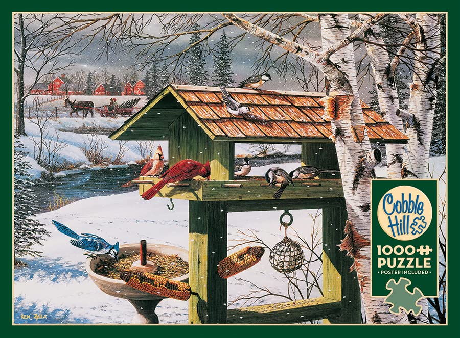 Cobble Hill 1000 Piece Puzzle - Backyard Banquet - Sample Poster Included