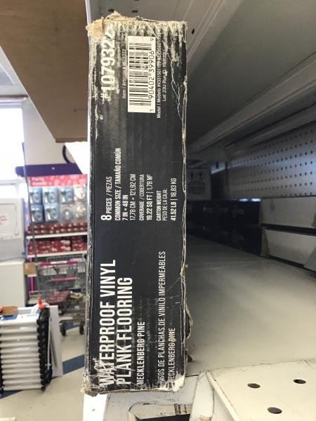 Stainmaster Waterproof Vinyl Plank Flooring - Mecklenburg Pine, Stain Resistant, 6 mm Thickness, 12 mil Wear Layer Retail $45.00