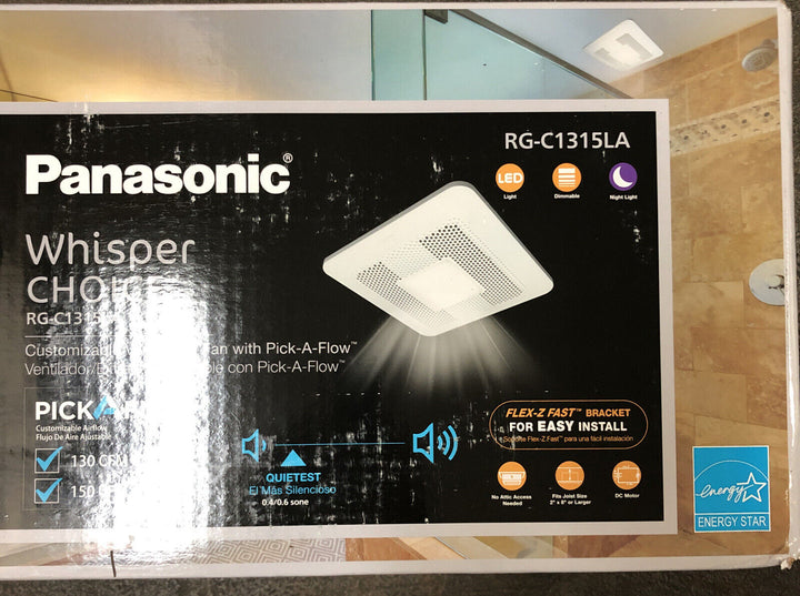 Panasonic Whisper Choice - 150 CFM Bathroom Fan - #RG-C1315LA