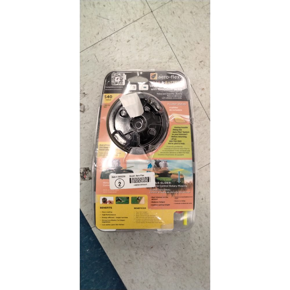 Aero-FlexÂ® Universal Replacement Trimmer Head - Four Flexible line Blades - Fast & Easy to Change Flexible Blades | Saves Time - No More Trimmer Line