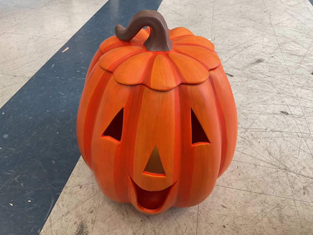 Valerie Parr Hill Ceramic Pumpkin, Large Illuminated, Orange Retail $60.00