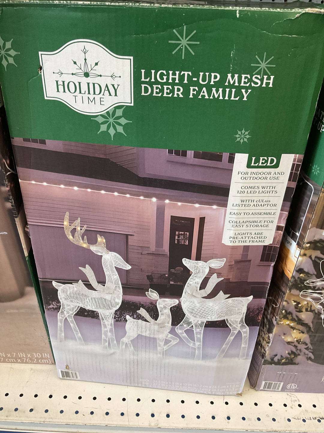 Light up mesh deer family