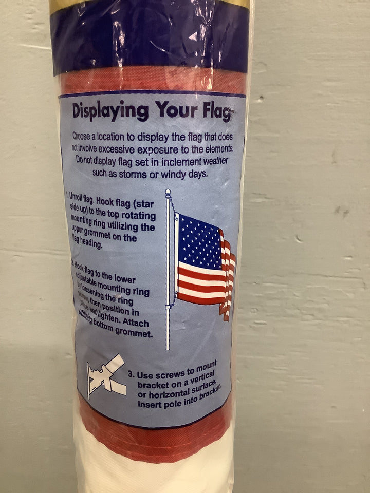 3FT X 5FT USA FLAG SET NYLON