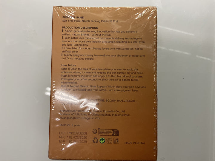 Sun free tanning patches