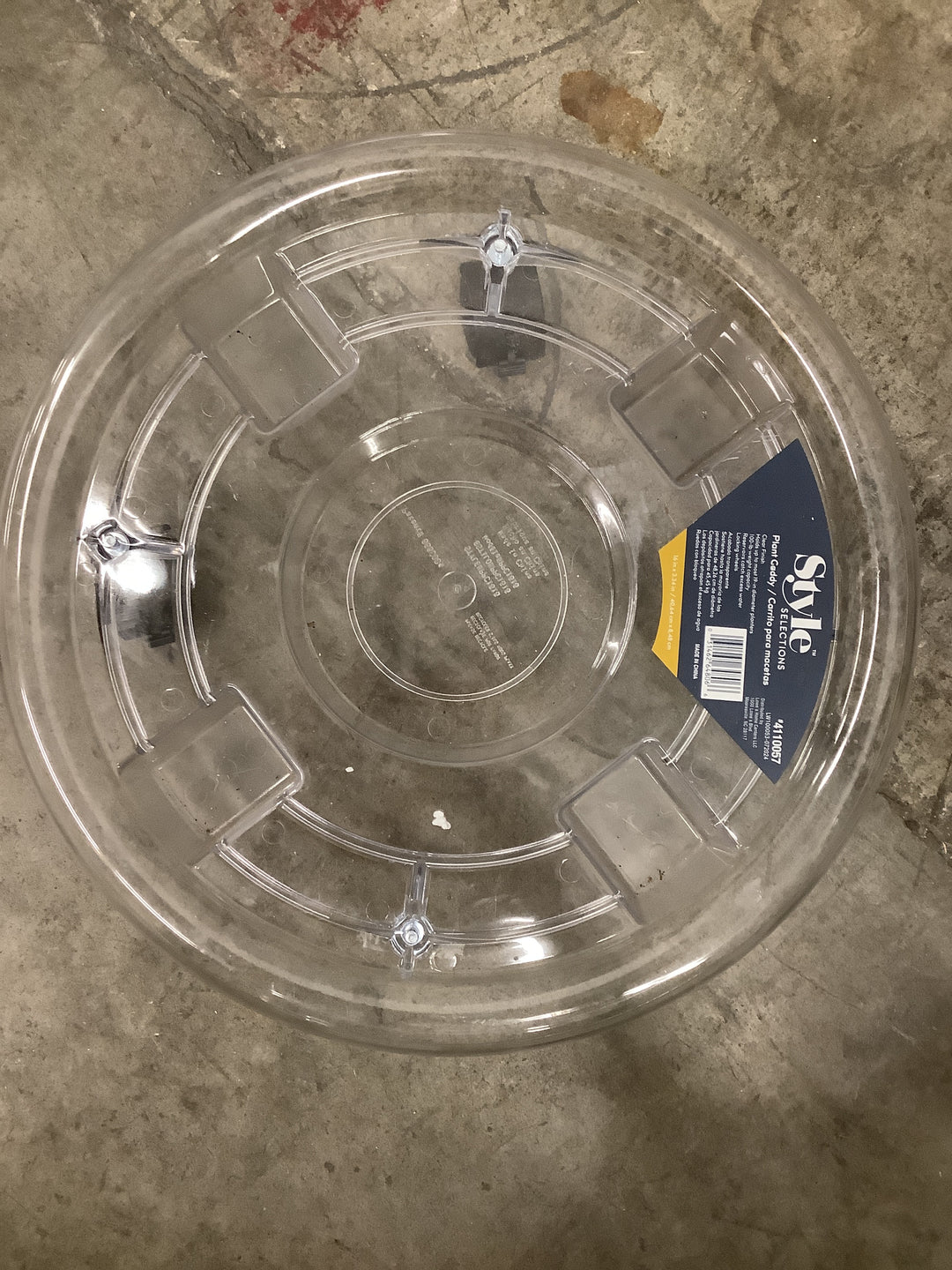 16-IN CLEAR PLASTIC PLANT CADDY