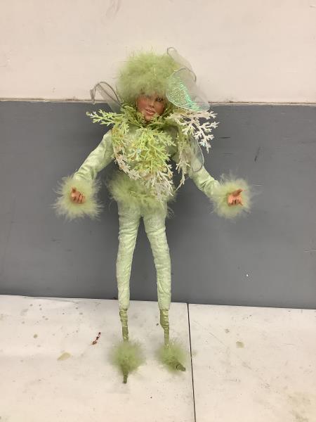 Felt Fairy Doll - Green, Fuzzy Accents Retail $25.00