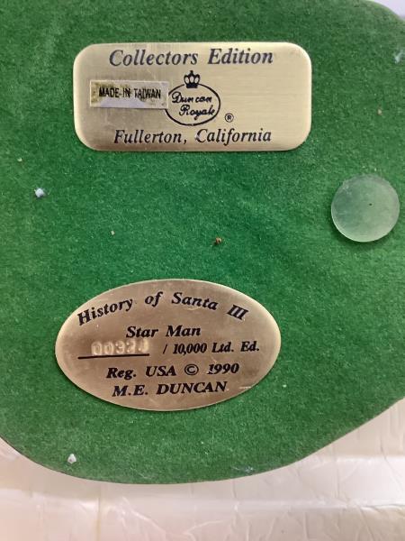 Duncan Royal Collectors Edition "Star Man" Santa Claus Figurine - 1990 Retail $75.00