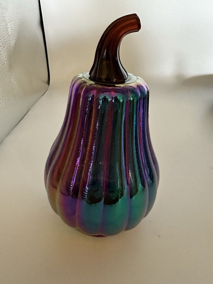 NEW Pair of 2024 Target Bullseye Playground Halloween Iridescent Glass Pumpkins