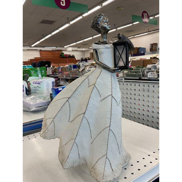 A.M Sculpture - Woman with Lantern Figurine, Decorative, Battery Operated Retail $35.00