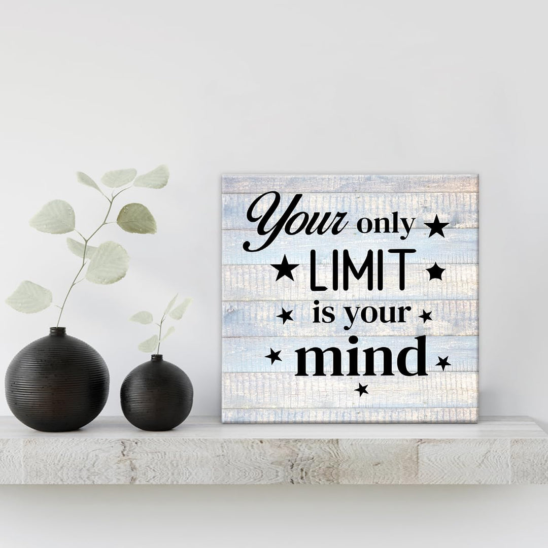 VAHATAN Inspirational Wall Art Office Decor Motivational Canvas Poster Painting Print Framed Ready to Hang Positive Desk Decorations for Office Cubicle Dorm Classroom (8 X 8 Inch)