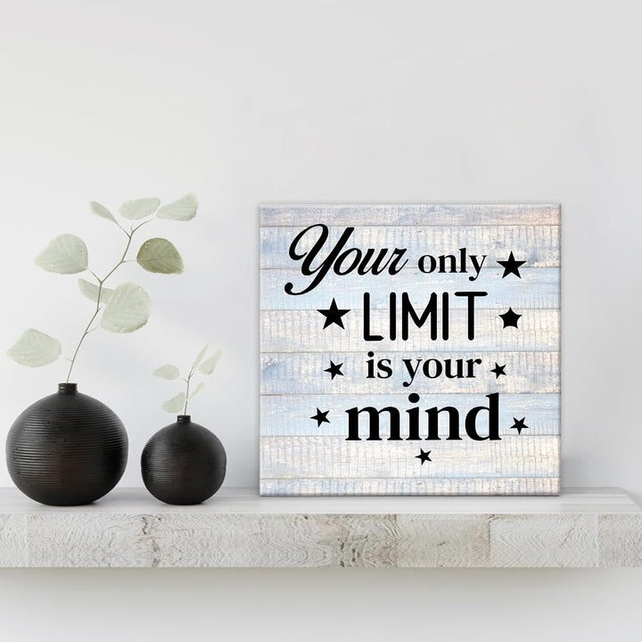 VAHATAN Inspirational Wall Art Office Decor Motivational Canvas Poster Painting Print Framed Ready to Hang Positive Desk Decorations for Office Cubicle Dorm Classroom (8 X 8 Inch)