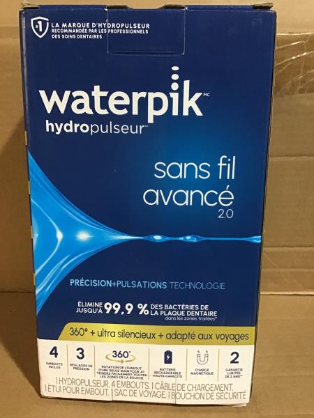 Waterpik Cordless Advanced 2.0 Water Flosser For Teeth, Gums, Braces, Dental Care With Travel Bag and 4 Tips, ADA Accepted, Rechargeable, Portable, and Waterproof, White WP-580, Packaging May Vary Retail $99.99