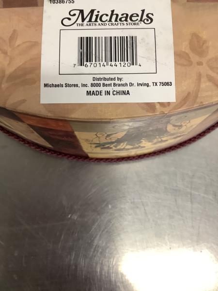 Michaels Decorative Round Storage Box - Floral Tulip Design Retail $5.99