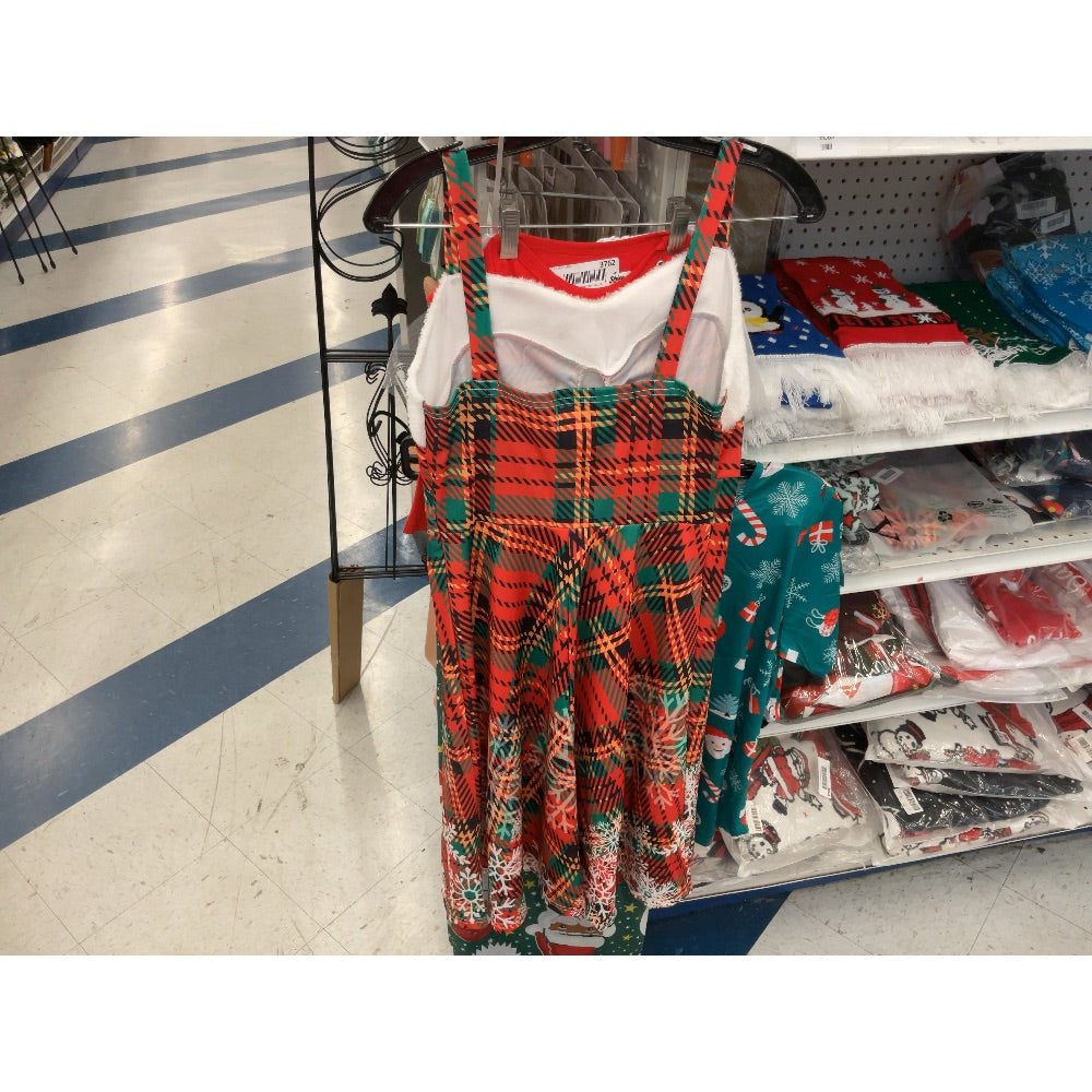 Unknown Brand Plaid Dress - Sleeveless, Christmas Theme